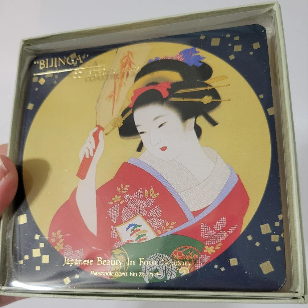 Japanese Bijinga Coaster Set of 6